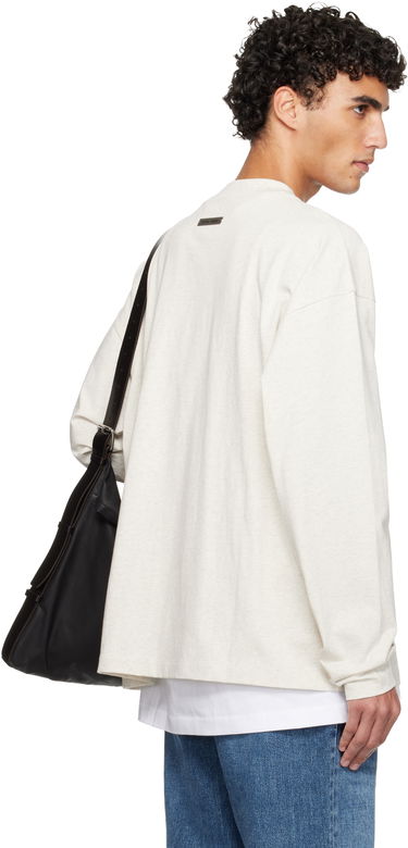 Тениска Fear of God Fear of God ESSENTIALS Holiday Embroidered Classic Long Sleeve T-shirt Бежово | 125HO254202F, 2