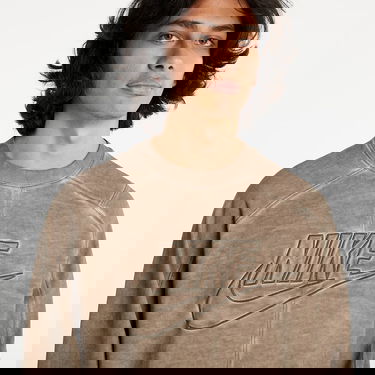 Суитчър Nike Revival Jersey Crewneck Кафяво | DM5628-087, 3