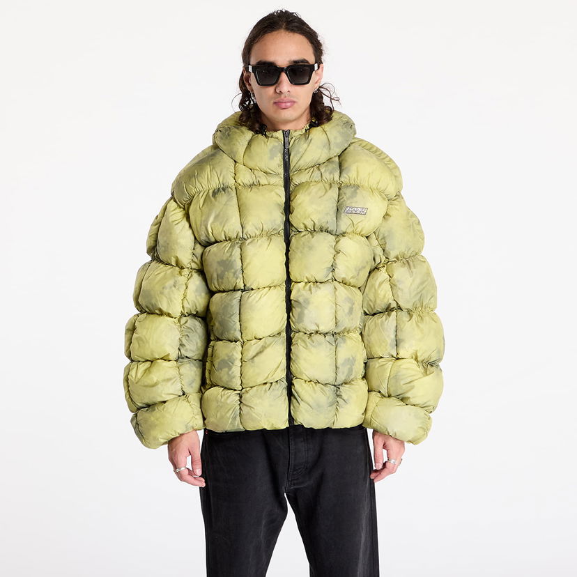 Пухо яке Karl Kani Jacket Sport Patch Square Quilted Puffer Jacket Lime Green L Жълто | 60760018