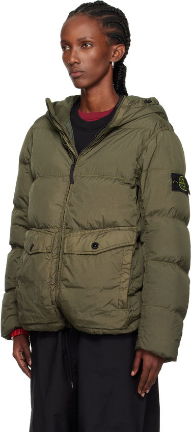 Пухо яке Stone Island Stone Island Crinkle Reps Recycled Nylon Down Jacket Зелено | K2S15 4100011 S0A23, 3
