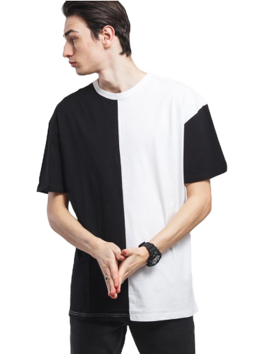 Тениска Urban Classics Oversize Harlequin Tee Черно | TB2056 blackwhite