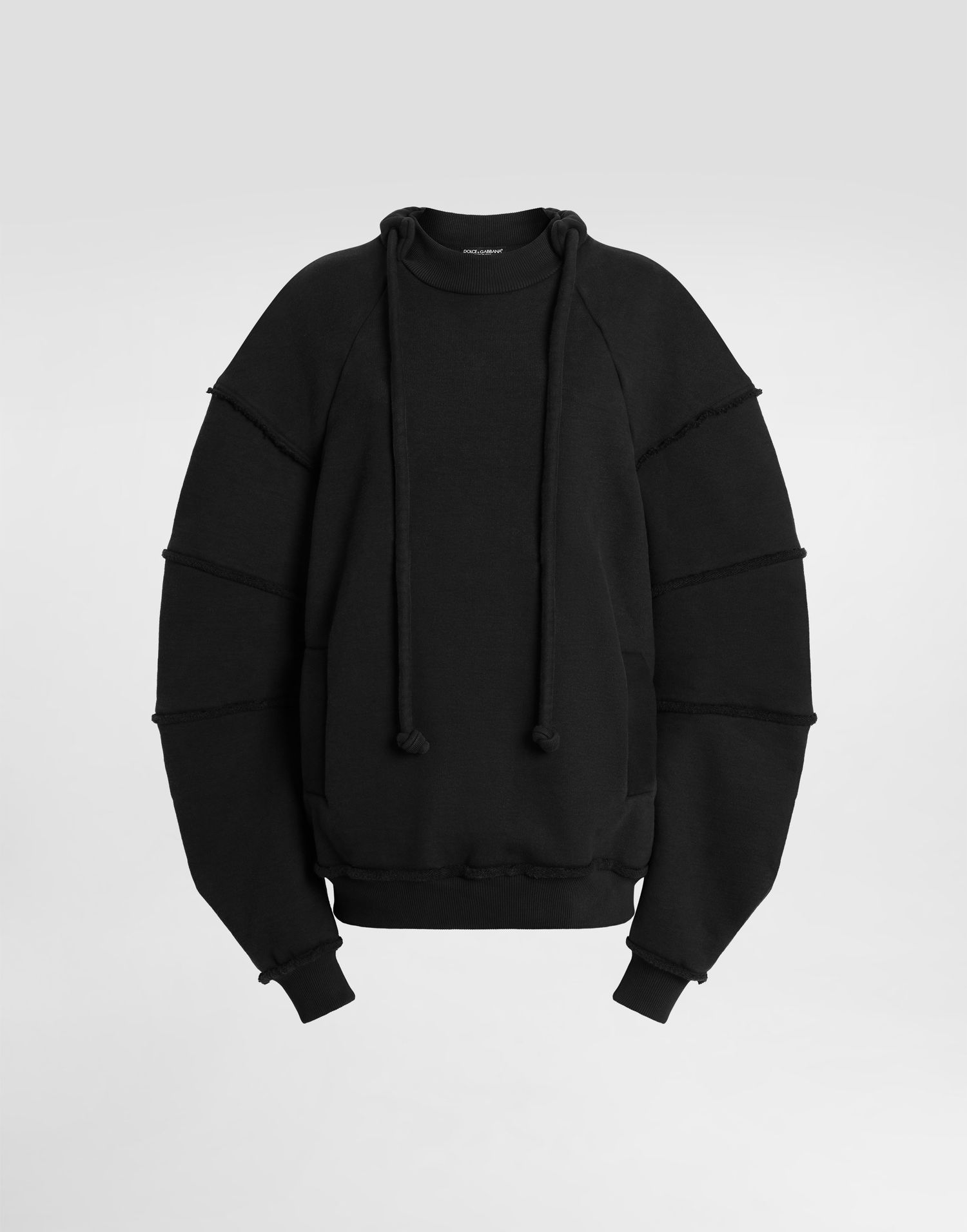 Суитчър Dolce & Gabbana Dolce & Gabbana Crew Neck Sweatshirt with Drawstring Черно | F9T75THU7V0N0000, 0