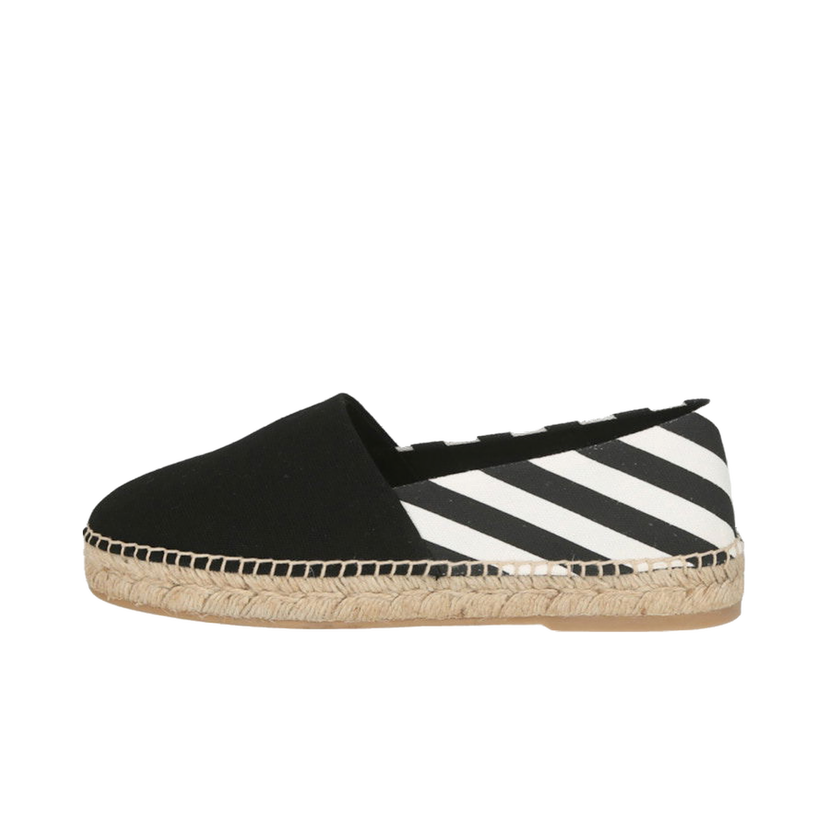 Кецове и обувки Off-White Striped Canvas Espadrilles Black White W Черно | OMIB009S22FAB0011001
