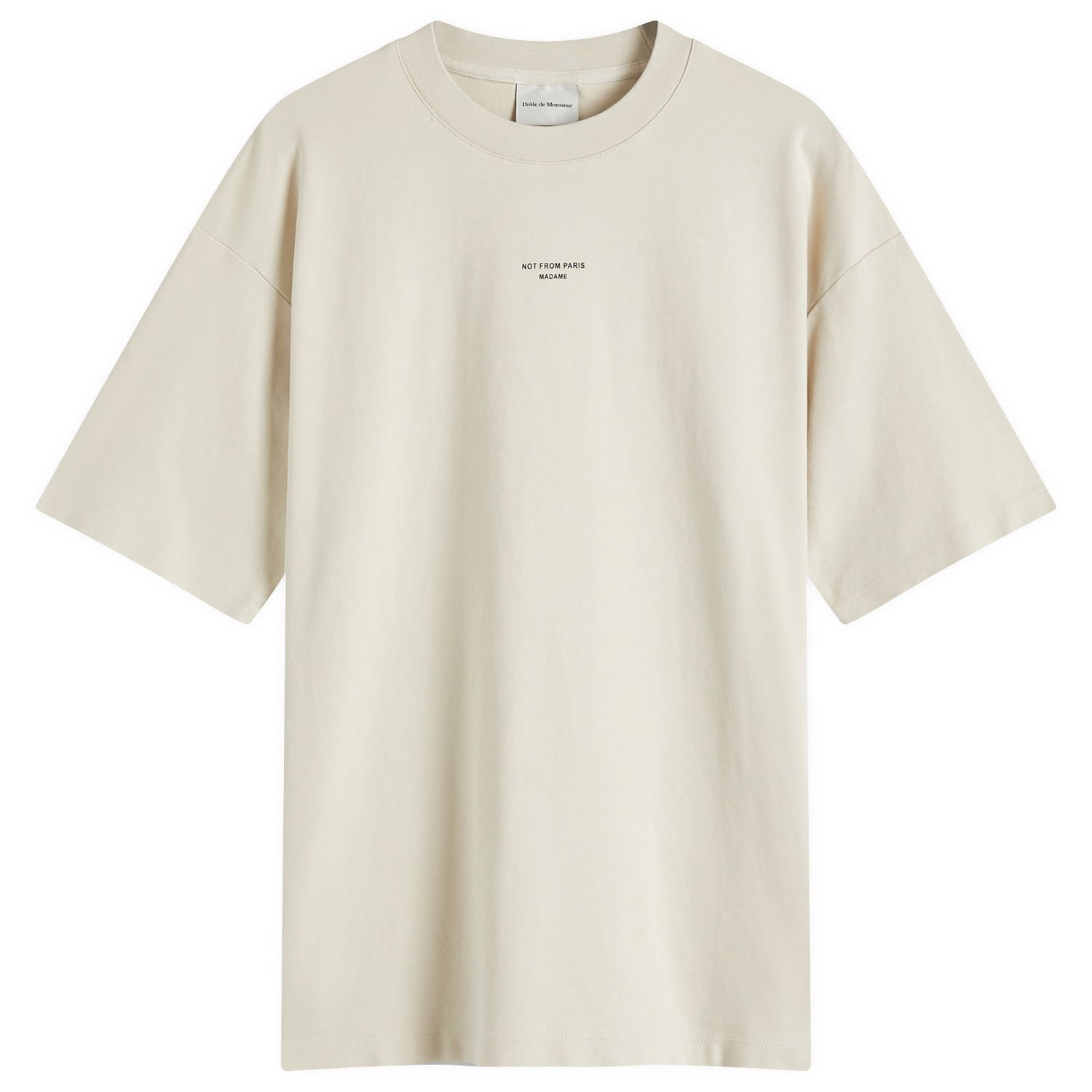 Тениска Drôle de Monsieur Drôle de Monsieur Not From Paris Madame Classic T-Shirt Бежово | PERM-TS202-CO002-MT, 1