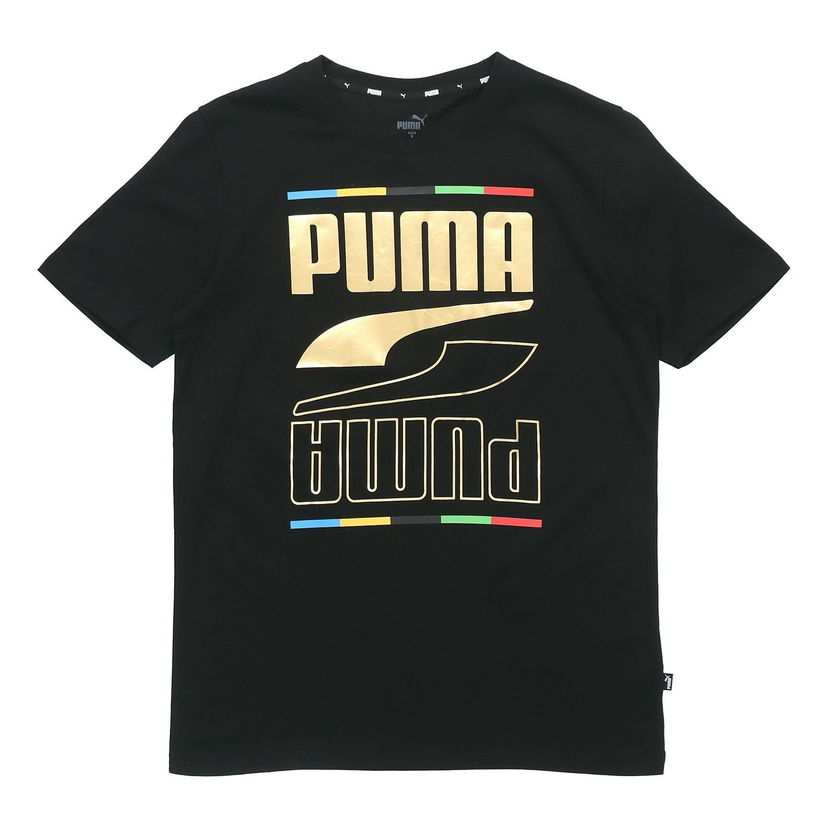 Тениска Puma Large Logo Print T-Shirt Черно | 586589-01
