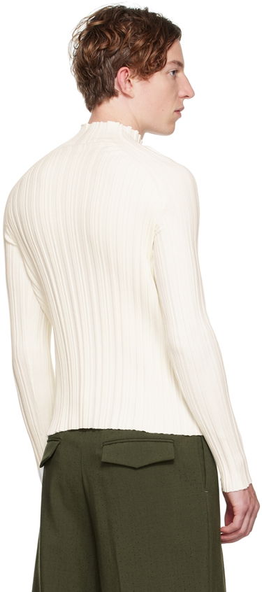 Пуловер Dion Lee Dion Lee Collarbone Cutout Ribbed Sweater Бяло | C7005F21, 2