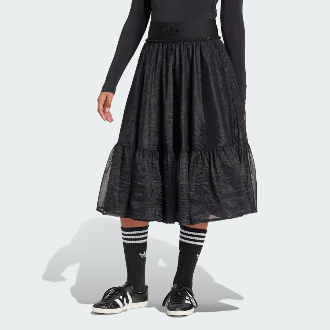 Пола adidas Performance Waistband Tulle Maxi Skirt Черно | JJ0902, 0