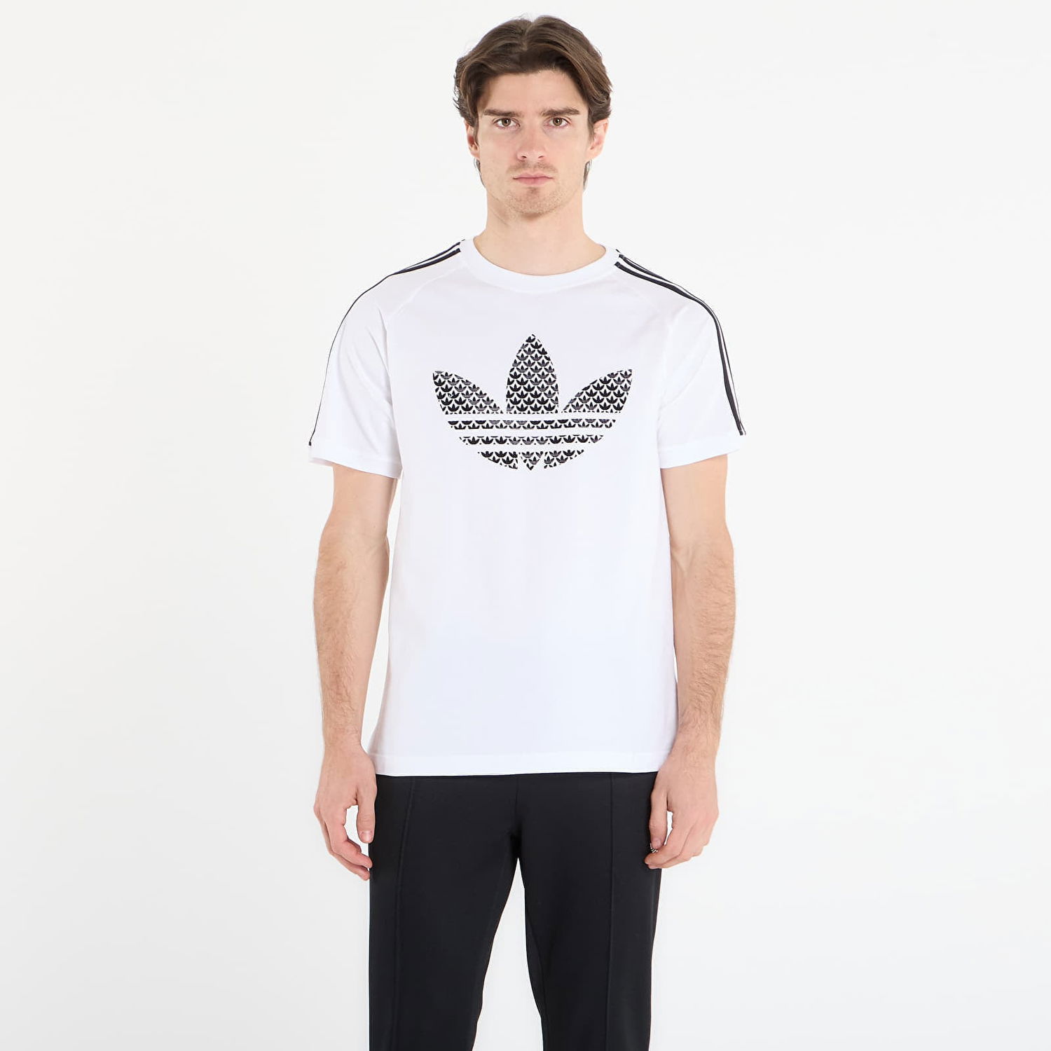 Тениска adidas Originals Monogram Infill 3-Stripes T-Shirt Бяло | KD1360, 0