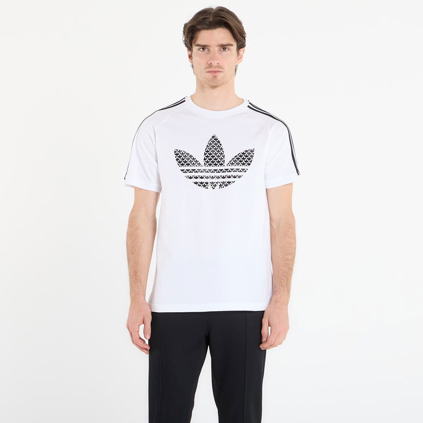 Тениска adidas Originals Monogram Infill 3-Stripes T-Shirt Бяло | KD1360