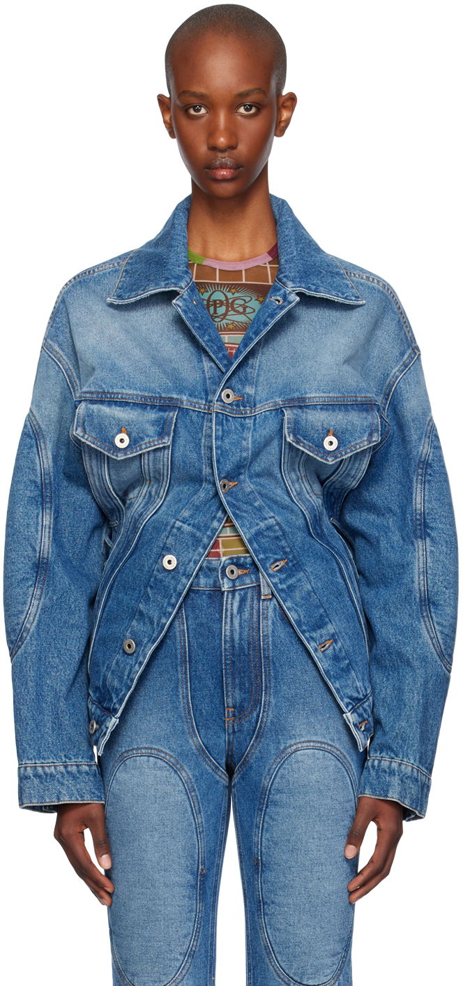Яке Jean Paul Gaultier Jean Paul Gaultier Lacing Denim Jacket Синьо | 24/31-F-VE062LP-D013-57, 0