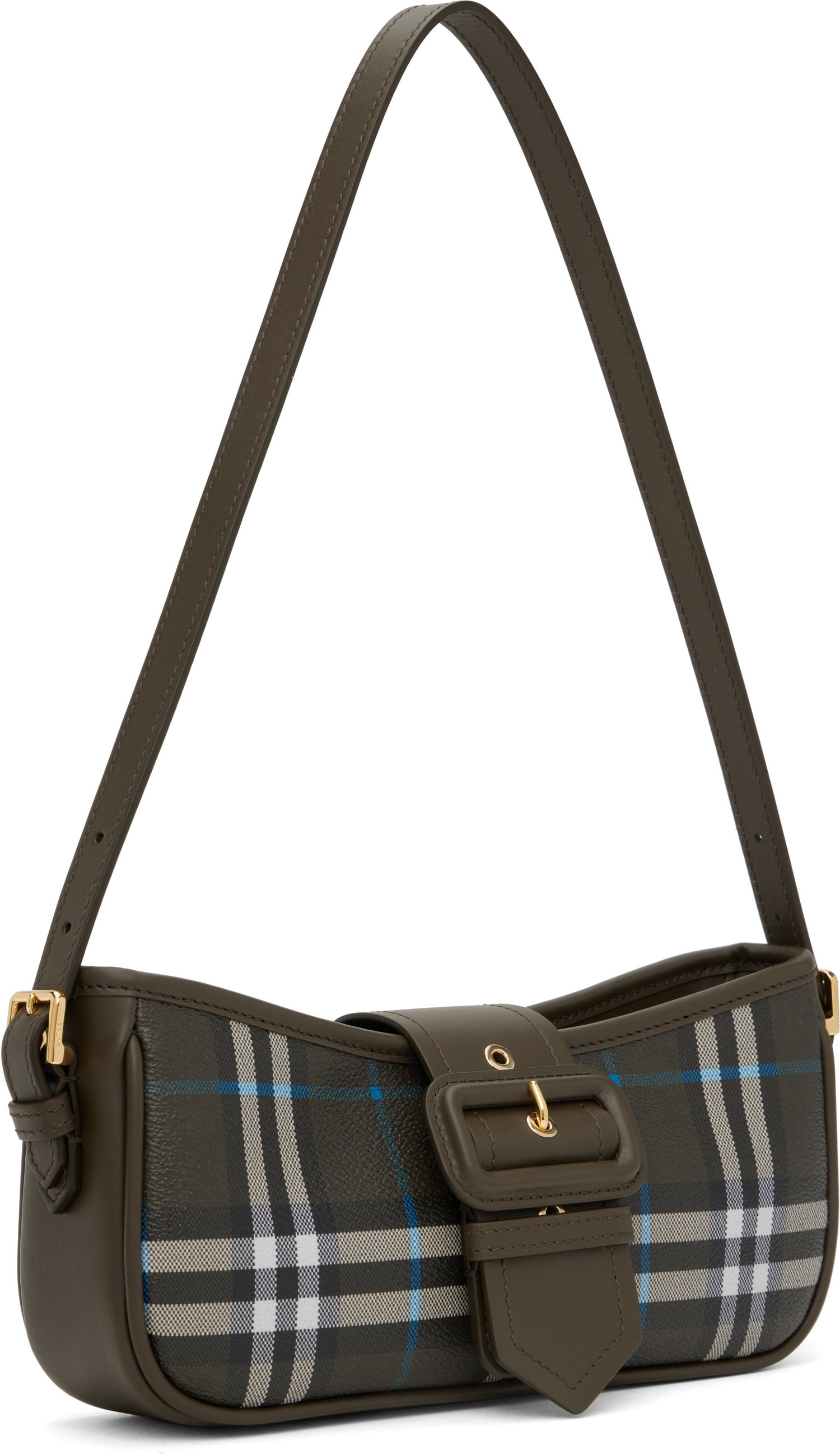 Чанта през рамо Burberry Burberry Check and Leather Sling Bag Кафяво | 8108527, 1