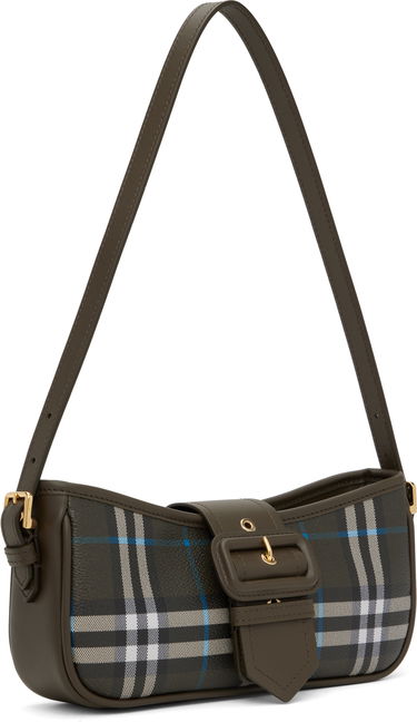 Чанта през рамо Burberry Burberry Check and Leather Sling Bag Кафяво | 8108527, 1