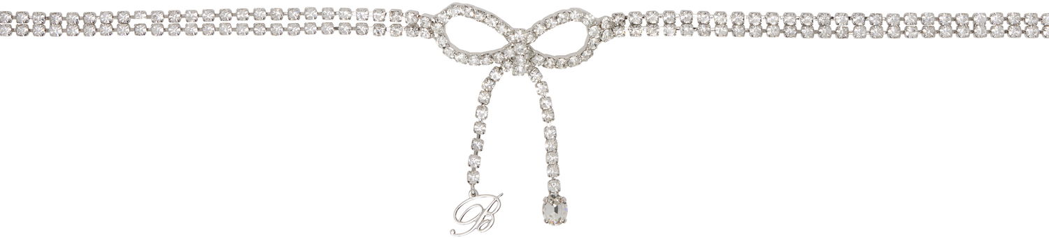 Колани Blumarine Blumarine Rhinestone Bow Belt Металик | P522W306A, 0