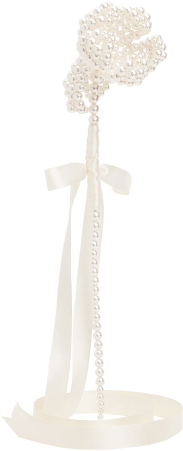 Ключодържатели Simone Rocha Simone Rocha Beaded Large Flower Bag Charm Бяло | FLOWER1 0904 PEARL, 1