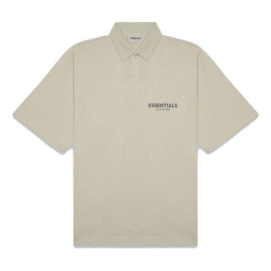 Поло тениска Fear of God Essentials Logo Polo Shirt Бежово | FOG-FW20-297