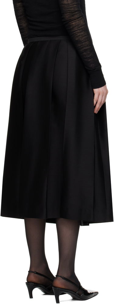 Пола TOTEME TOTEME Twinflower Pleated Midi Skirt Черно | 251-WRB0273-FB0324, 2