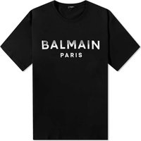 Тениска Balmain Foil Paris Logo T-Shirt Черно | BH0EG010BC58-EHZ, 1