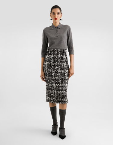 Пуловер Dolce & Gabbana Dolce & Gabbana Cashmere Polo Sweater Сиво | FXZ32ZJDVC2S8292, 1