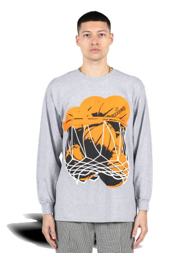 Hoops Long-Sleeve Tee Heather Grey