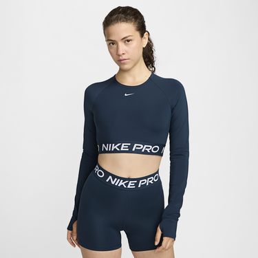 Съкратен топ Nike Pro Dri-FIT Crop Тъмно синьо | FV5484-478, 0