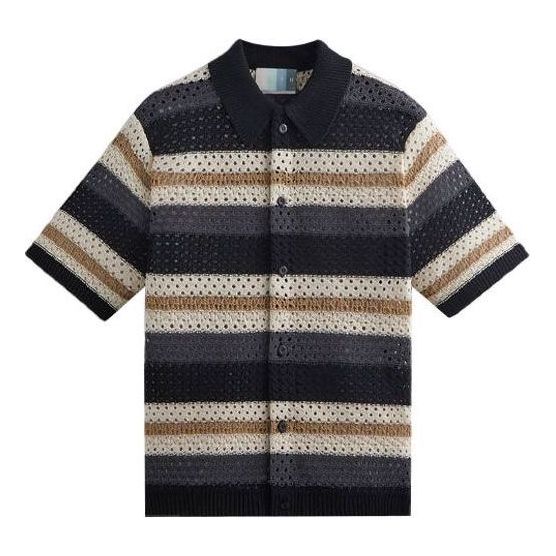 Поло тениска KITH Thompson Crochet Striped Buttondown Shirt Многоцветен | KHM031095-001