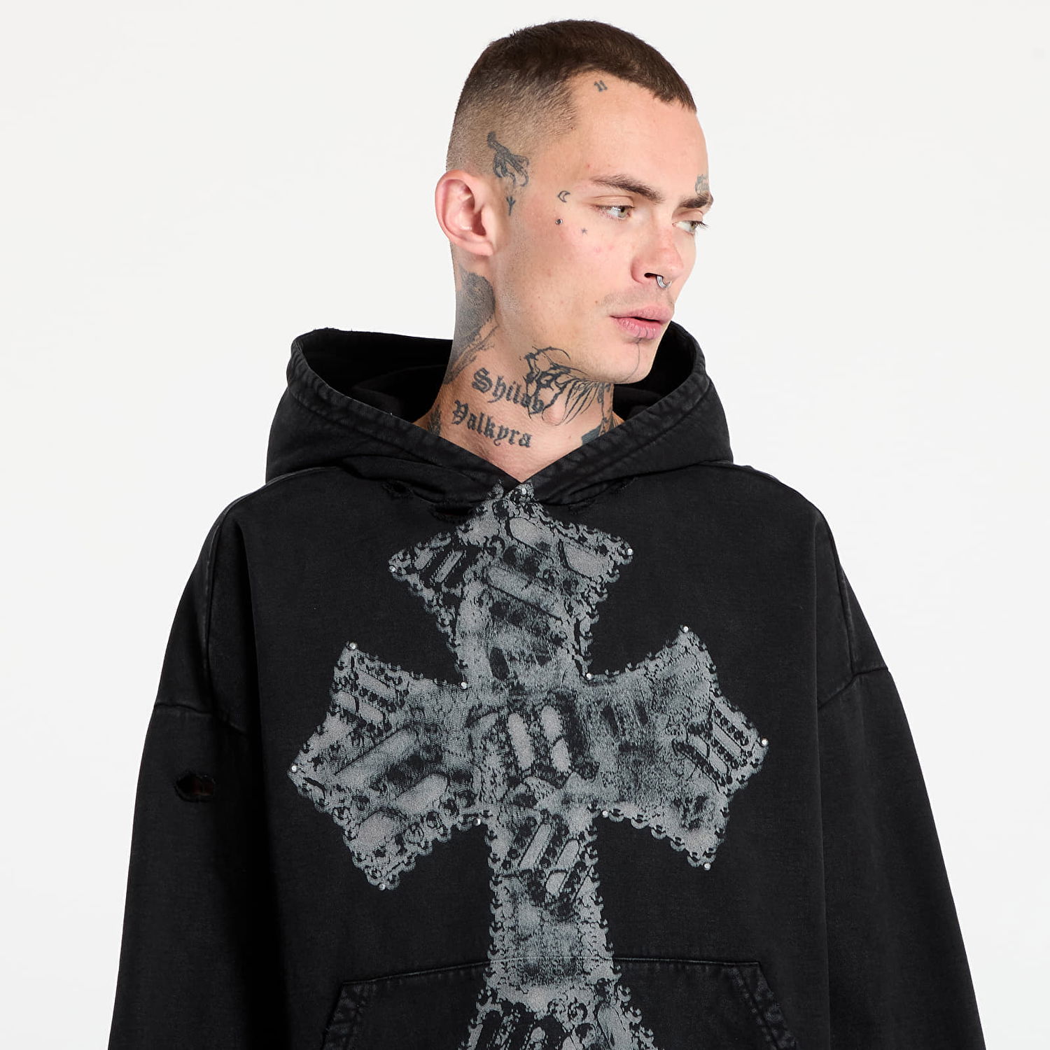 Суитчър MISBHV MISBHV Goth Cross Graphic Hoodie Черно | 251M212, 1