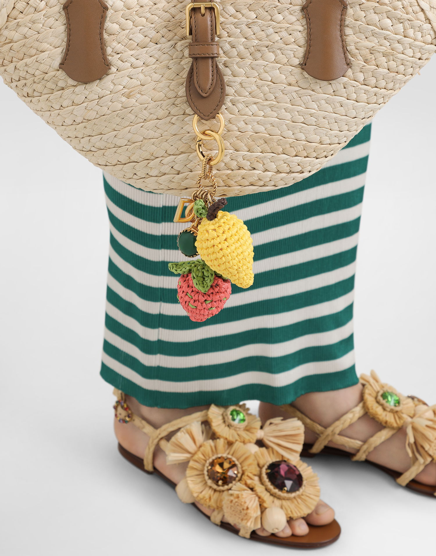 Ключодържатели Dolce & Gabbana Dolce & Gabbana Fruit Shaped Metal and Raffia Keychain Многоцветен | BI3410AK3748J901, 1