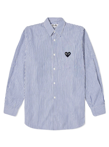 Риза Comme des Garçons Play Black Heart Stripe Тъмно синьо | P1B018-1