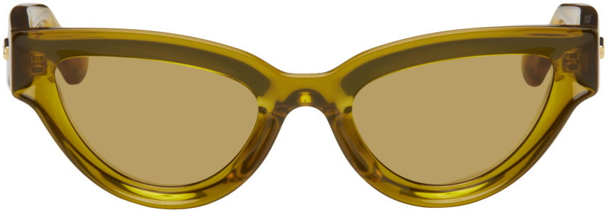 Слънчеви очила Bottega Veneta Sharp Cat-Eye Sunglasses Кафяво | BV1249S, 0
