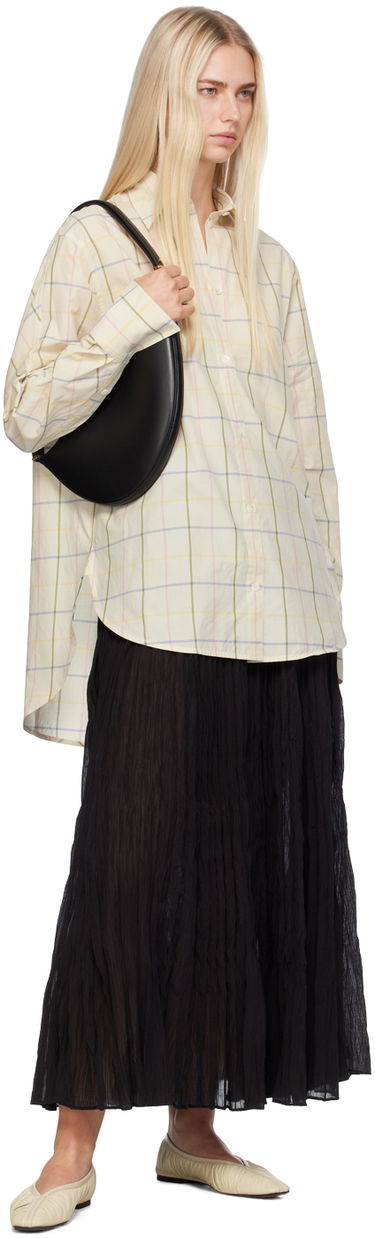 Риза TOTEME TOTEME Droptail Plaid Shirt Бяло | 243-WRT2522-FB0203, 3