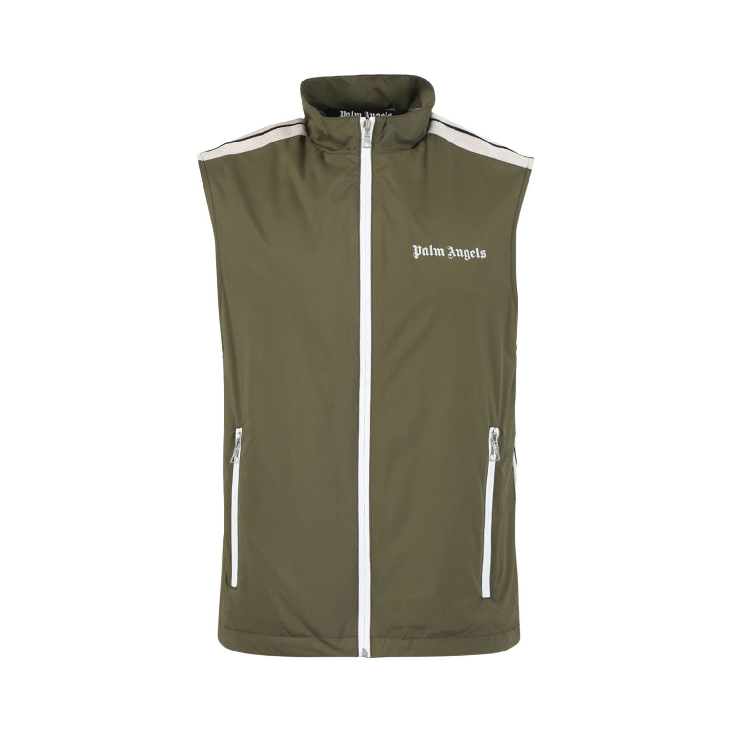 Жилетка Palm Angels Classic Logo Vest Зелено | PMEA217S22FAB0015603, 1