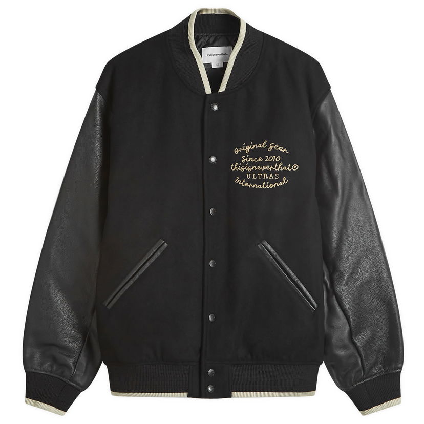 Яке бомбър thisisneverthat Varsity Jacket Черно | TN243POWLS01-BLK