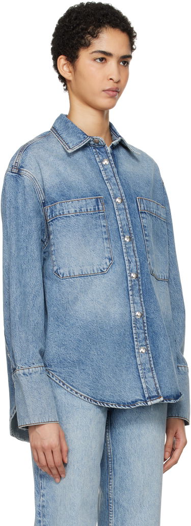 Колани Anine Bing Dante Denim Button-Up Shirt Черно | A-07-10239-WHD1, 3