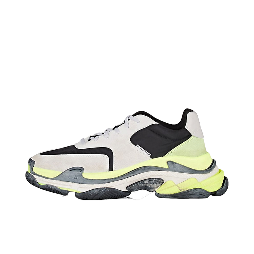 Кецове и обувки Balenciaga Triple S Black Neon Green Light Grey Сиво | 533888-W09T2-1293
