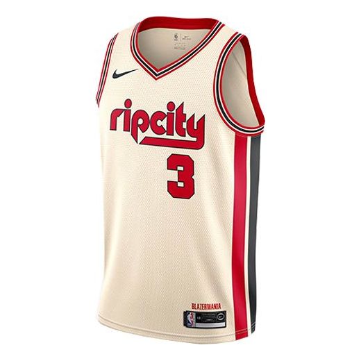 Фланелка Nike NBA City Edition Portland Trail Blazers No. 3 Basketball Jersey Бежово | AV4668-120, 0