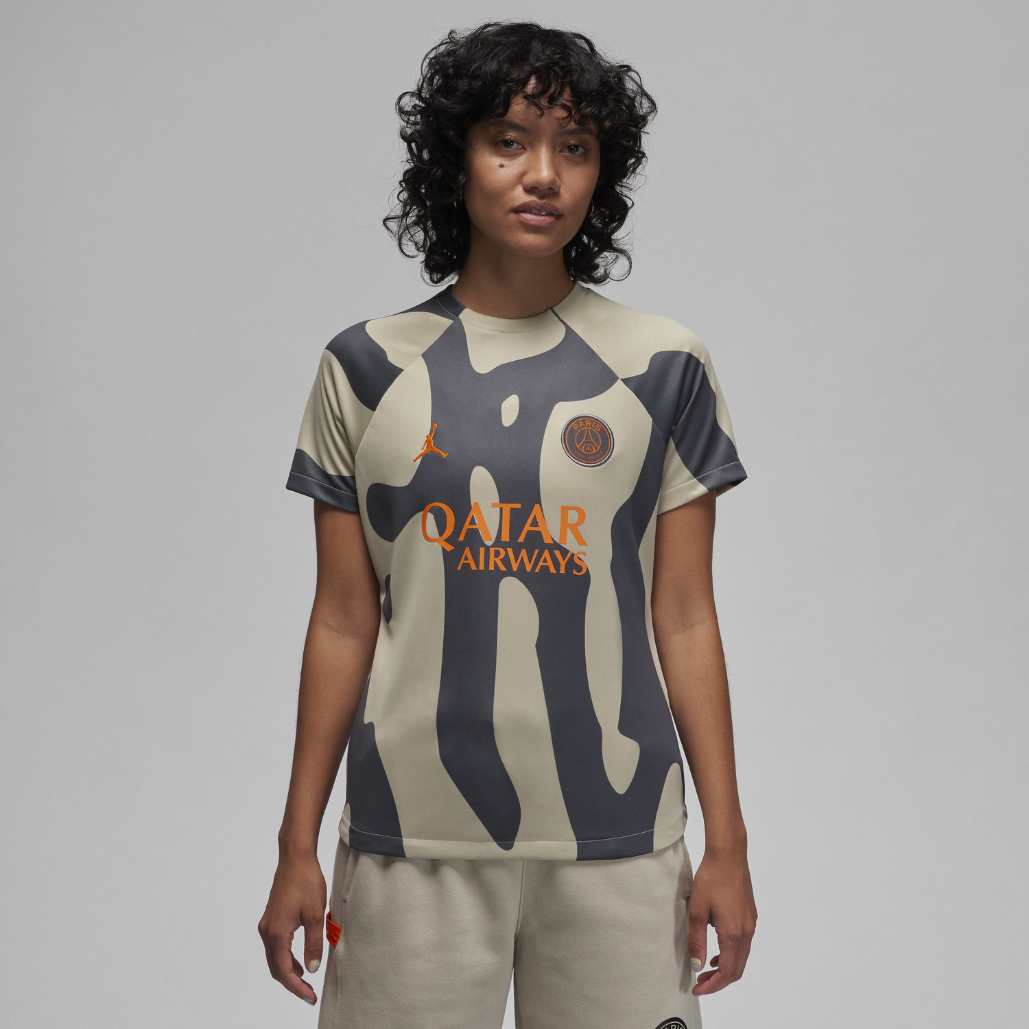 Тениска Jordan Dri-FIT Paris Saint-Germain Academy Pro Бежово | DZ1400-231, 0