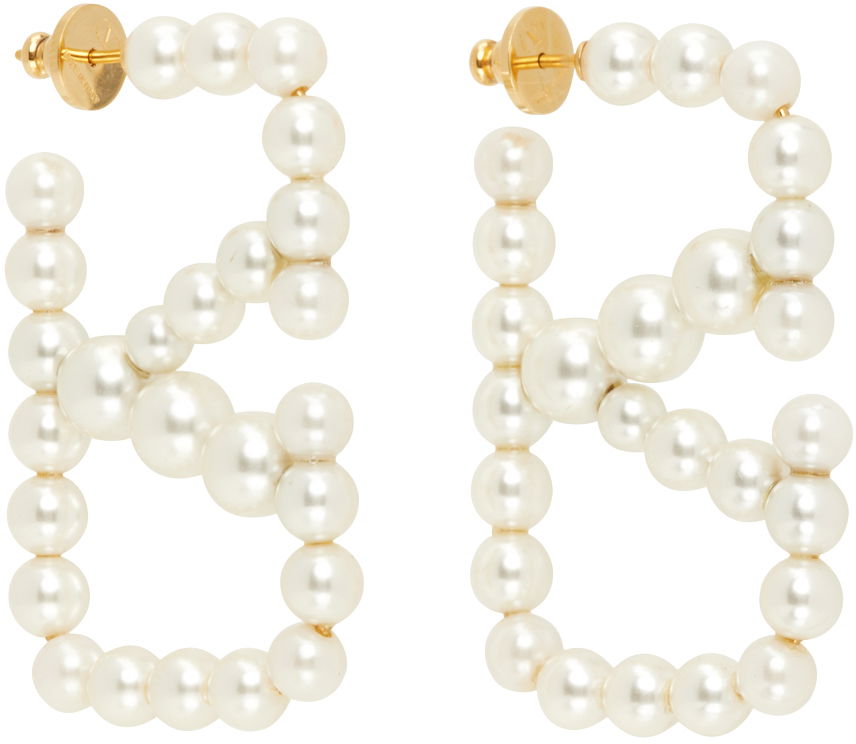 Обеци Valentino Garavani VLogo Signature Pearl Earrings Металик | 3W2J0T82DHC, 1
