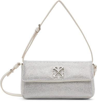 Чанта през рамо Off-White Jitney Shoulder Strass Металик | OWNN18BF25FAB0010600, 0