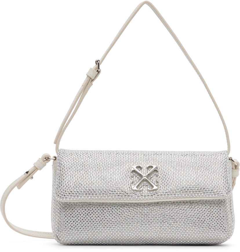 Чанта през рамо Off-White Jitney Shoulder Strass Металик | OWNN18BF25FAB0010600