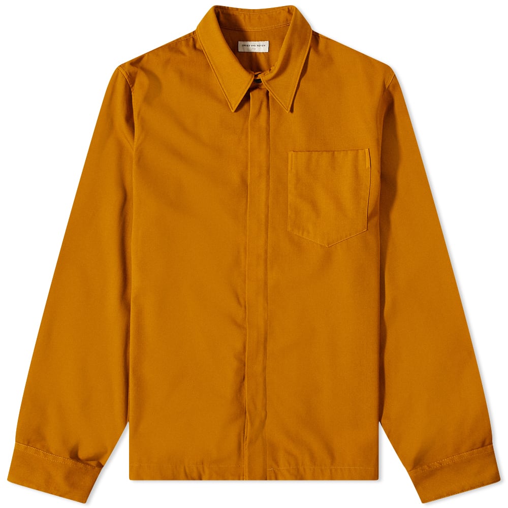 Яке Dries Van Noten Wool Zip Overshirt Кафяво | 222-020767-5122-205, 0