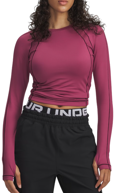 Тениска Under Armour ColdGear Textured Crew Long-Sleeve Top Бургунди | 6003999-659, 0