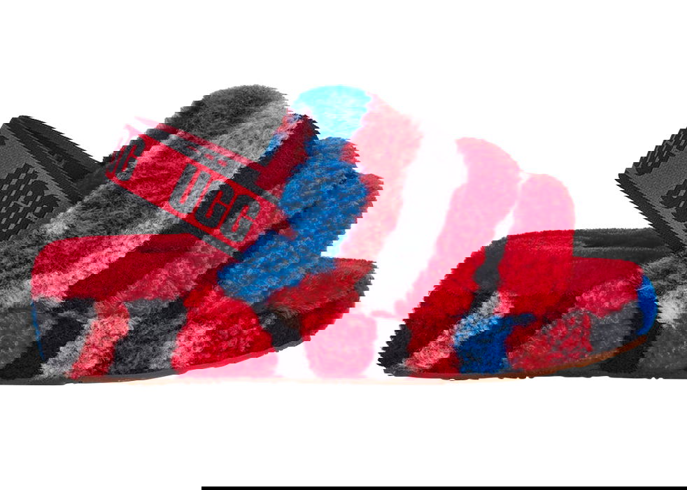 Кецове и обувки UGG Fluff Yeah Slide Cali Collage Многоцветен | 1118164-RED, 0