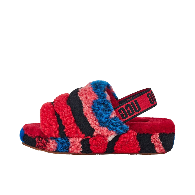 Кецове и обувки UGG Fluff Yeah Slide Cali Collage Многоцветен | 1118164-RED