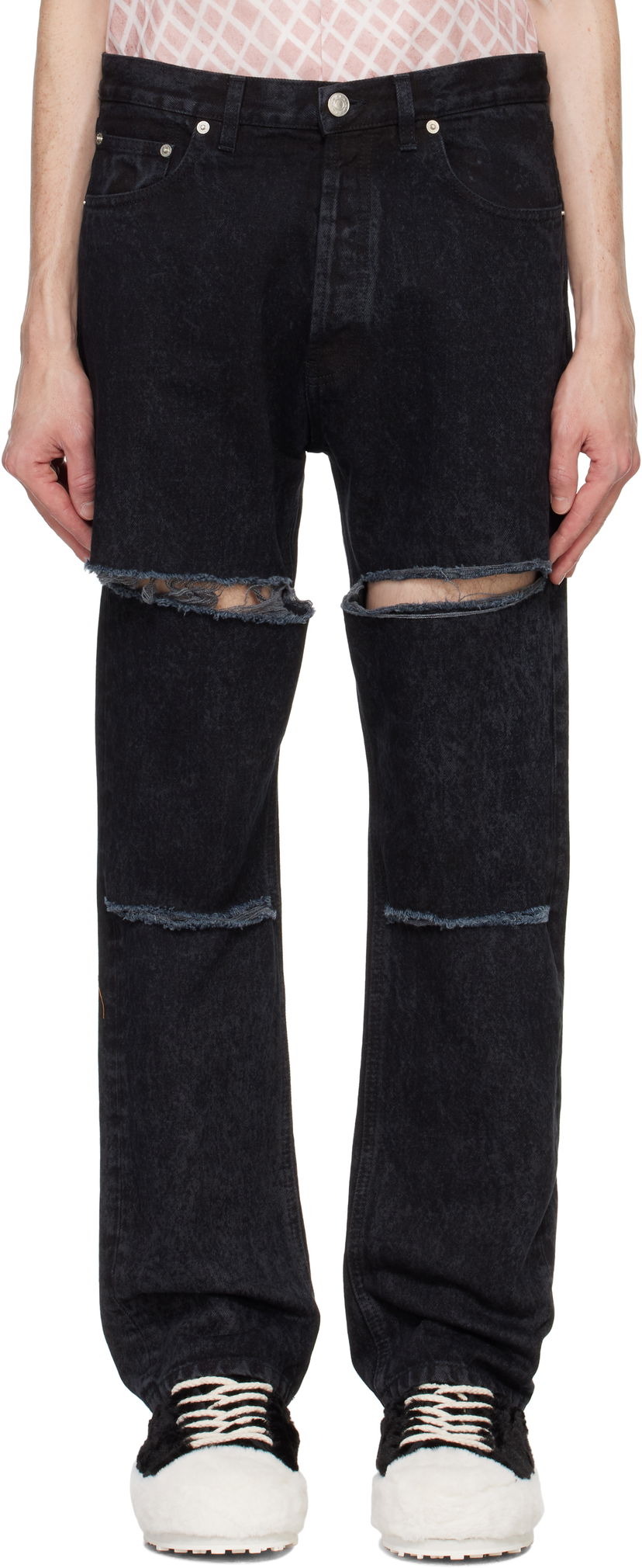 Дънки Marni Marble-Dyed Jeans Черно | PUJU0092A0 USCV35