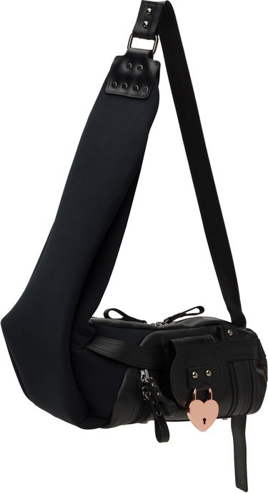 Чанта през рамо Ottolinger Ottolinger Mini Neoprene and Leather Shoulder Bag Черно | 12690052601, 1