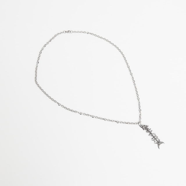 U Surrender Necklace Fish Skeleton Pendant