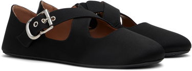 Кецове и обувки Alaïa ALAÏA Criss Cross Ballerina Flats Черно | AA3A046TK019, 3