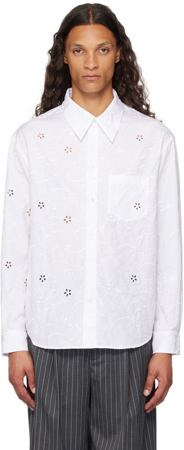 Риза Simone Rocha Simone Rocha Classic Fit Embroidered Shirt Бяло | 5281 1023, 0