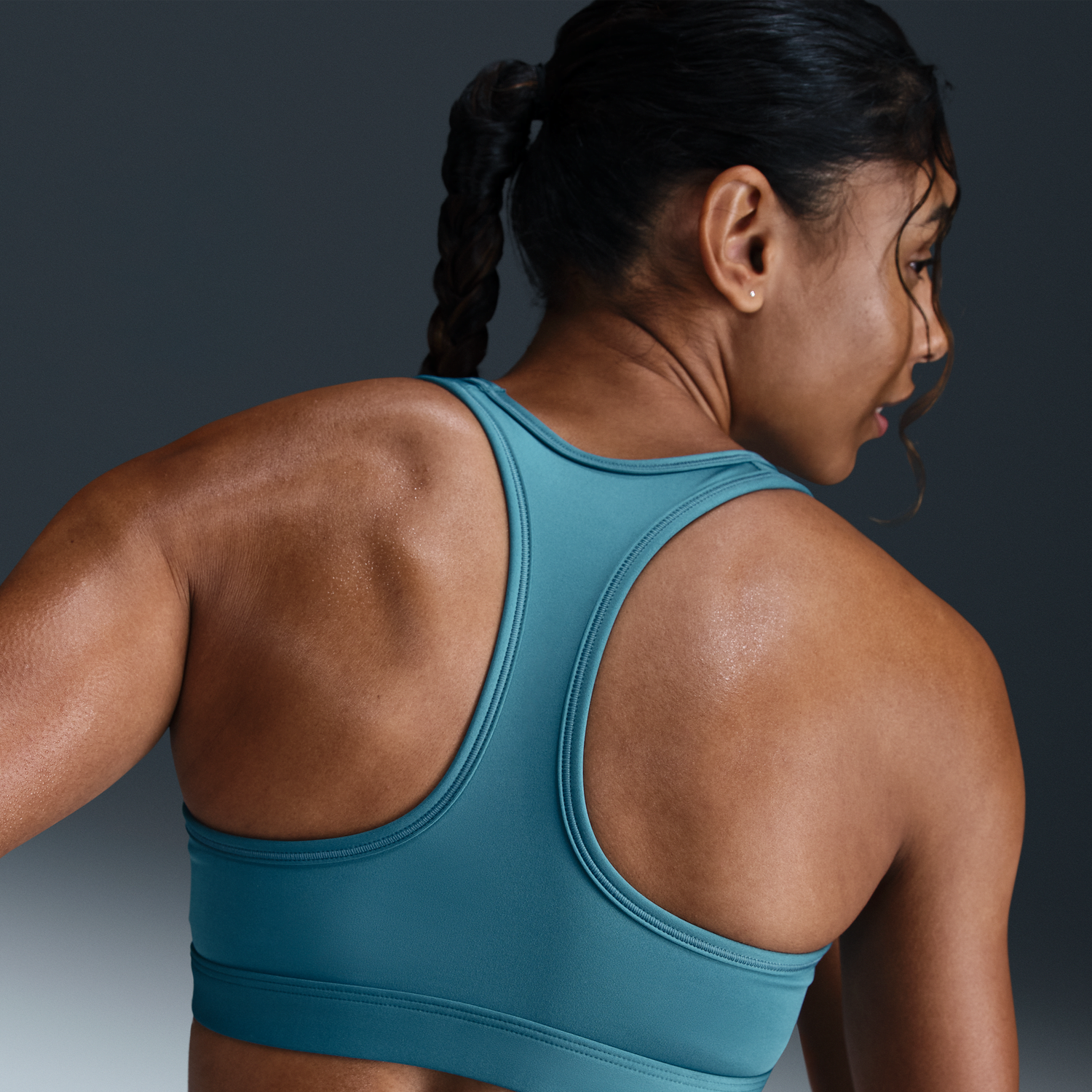 Сутиен Nike Nike Swoosh Medium-Support Padded Sports Bra Тюркоазено | DX6821-006, 1