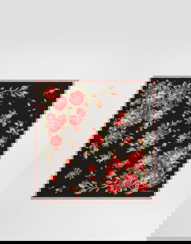 Шал Dolce & Gabbana Rose Bouquet-print Silk Twill Scarf 50x50 Многоцветен | FN093RGDDPMHN5ZN, 0